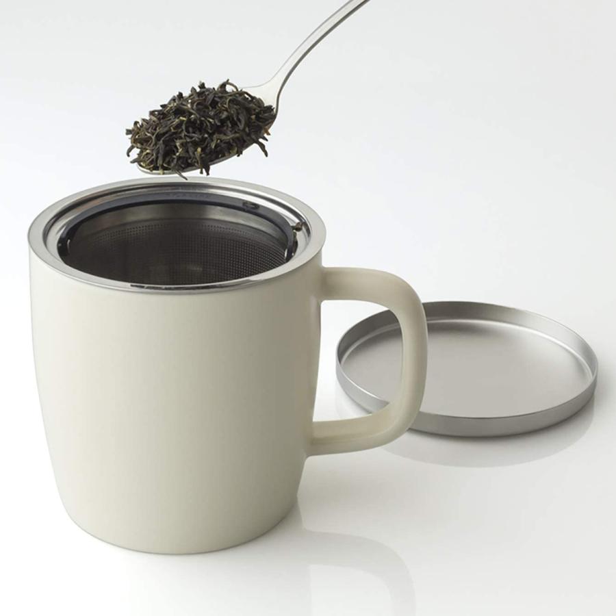 マグカップ フタ付 325ml Brew in Mug ブリューインマグ 陶器 （ ティーカップ カップ コップ 茶こし 茶漉し ストレーナー フィルター付き 1人用 ）｜livingut｜11