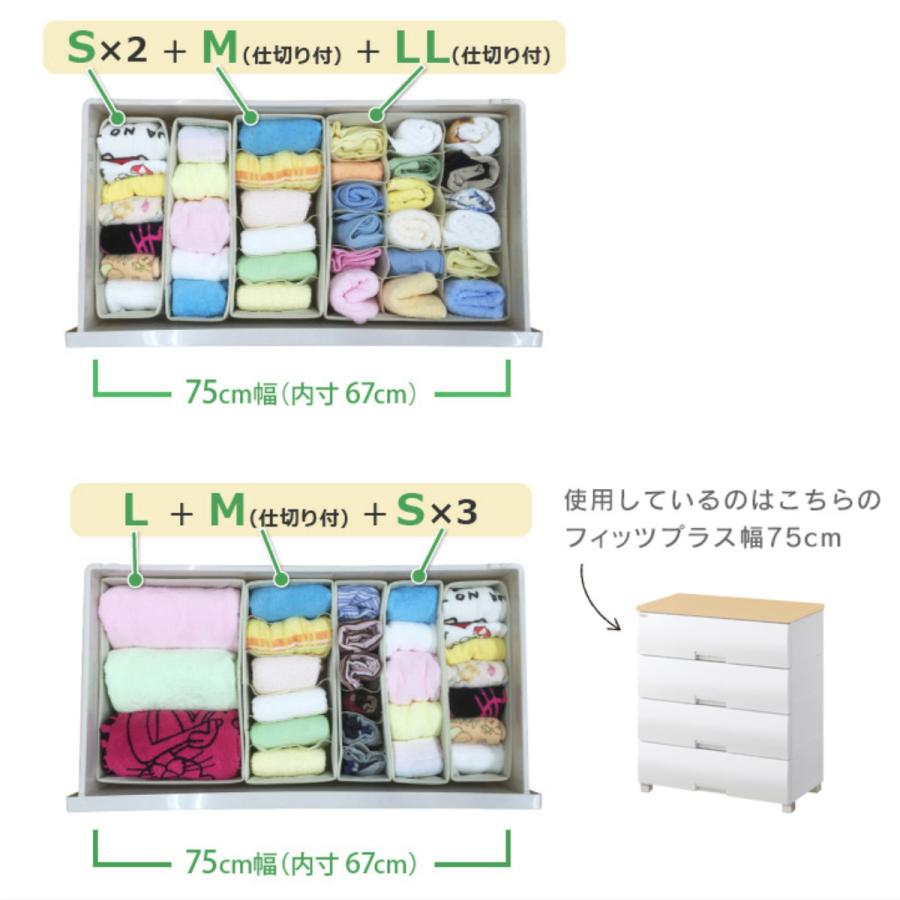 天馬 仕切りケース フィッツファブリック せいとんボックス L (仕切り