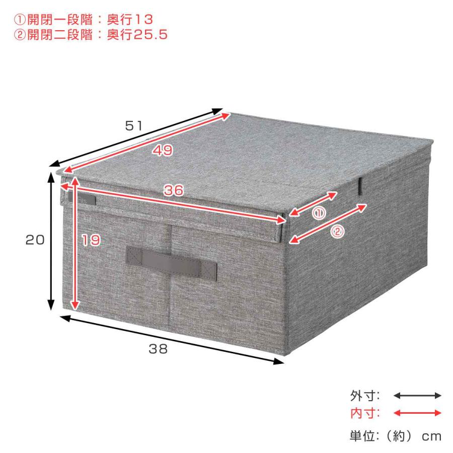 Fits 収納ボックス M 3個セット ハーフオープン フィッツファブリック