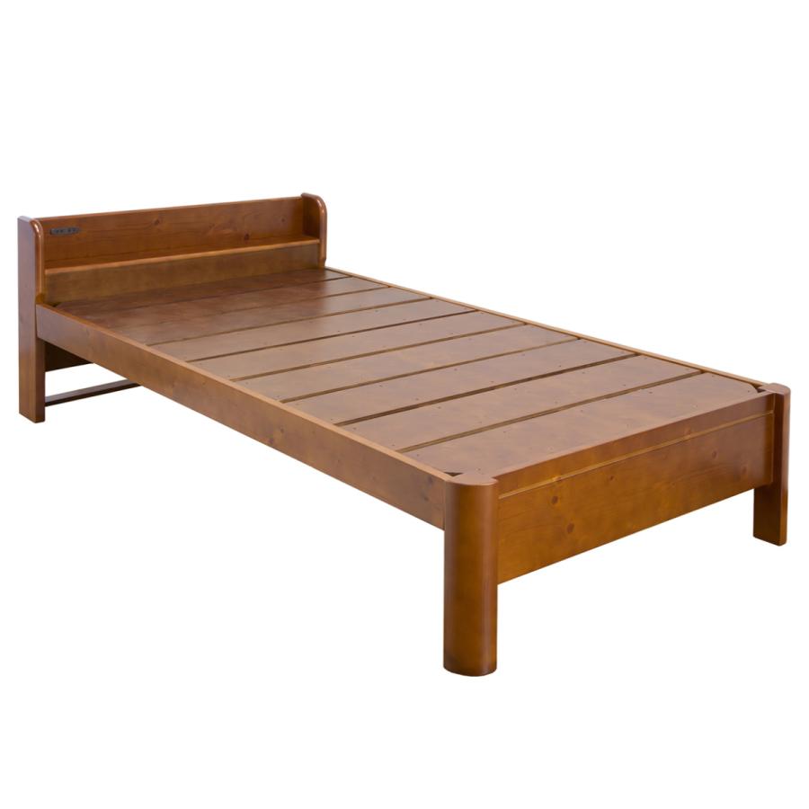 頑丈すのこ構造！天然木調ライフスタイルペット ダブル（フレームのみ） ベッド ダブル Farmer すのこ カントリー調 天然木 （ ベット