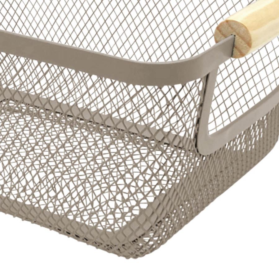 ウッドハンドルメッシュバスケット S リーニエ （ かご カゴ