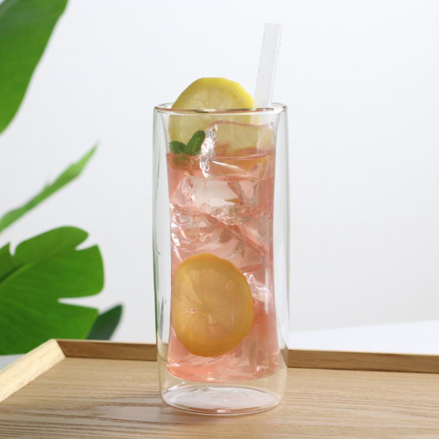 タンブラー 470ml DOWBLE WALL ダブルウォール 耐熱ガラス （ 電子レンジ対応 グラス コップ カップ ビールグラス