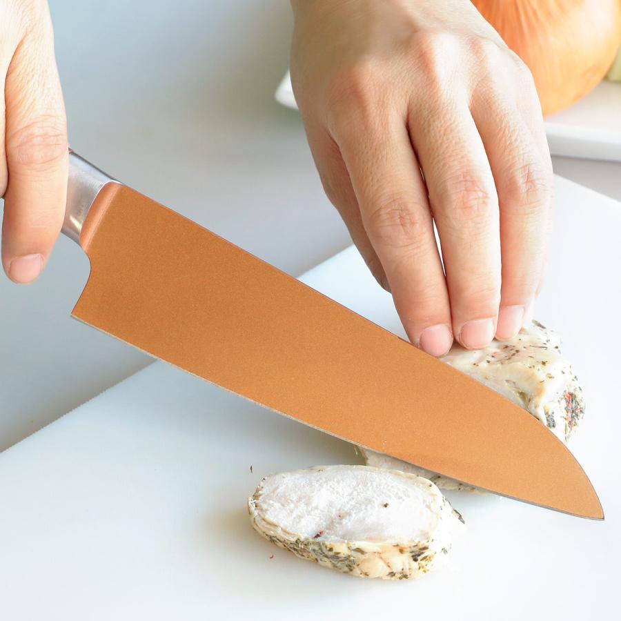 シェフナイフ 18cm VISIONS GOLD Coating （ 牛刀 料理包丁 万能包丁 キッチンナイフ 文化包丁 セラミック配合