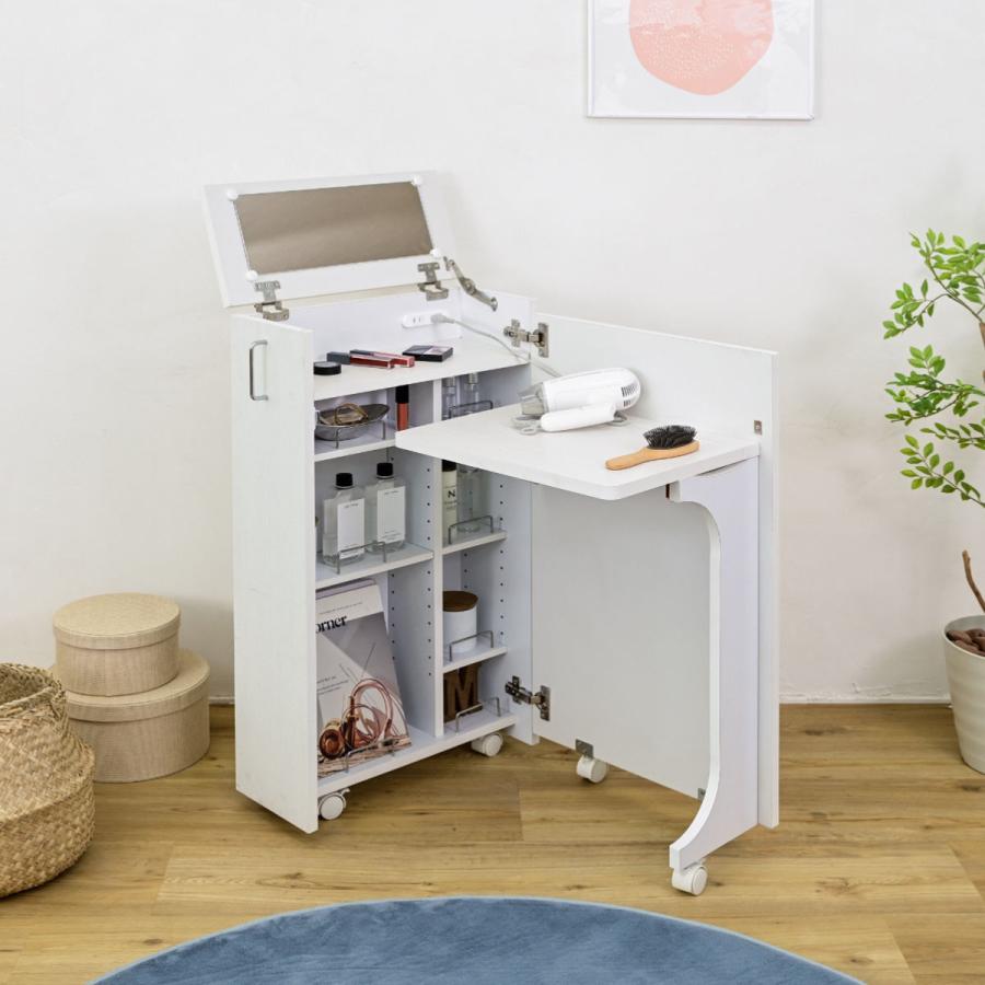 ドレッサー デスク 幅24cm 折りたたみ式 （ ドレッサーデスク 机