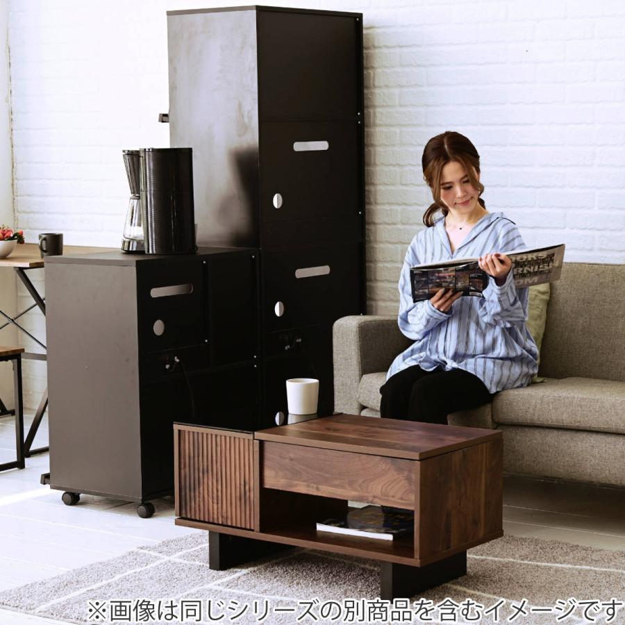 レンジ台 ハイタイプ キャスター付ストッカー フラップ扉 幅60cm レンジ台 ハイタイプ キャスター付ストッカー フラップ扉 幅60cm