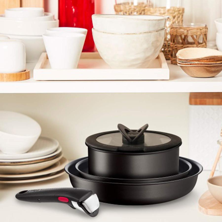 お値下げ新品未開封 ティファール インジニオ ハードチタニウム セット6 ガス火 T-fal（ティファール） 特価 インジニオ・ネオ 6点セット+取っ手1本 IH