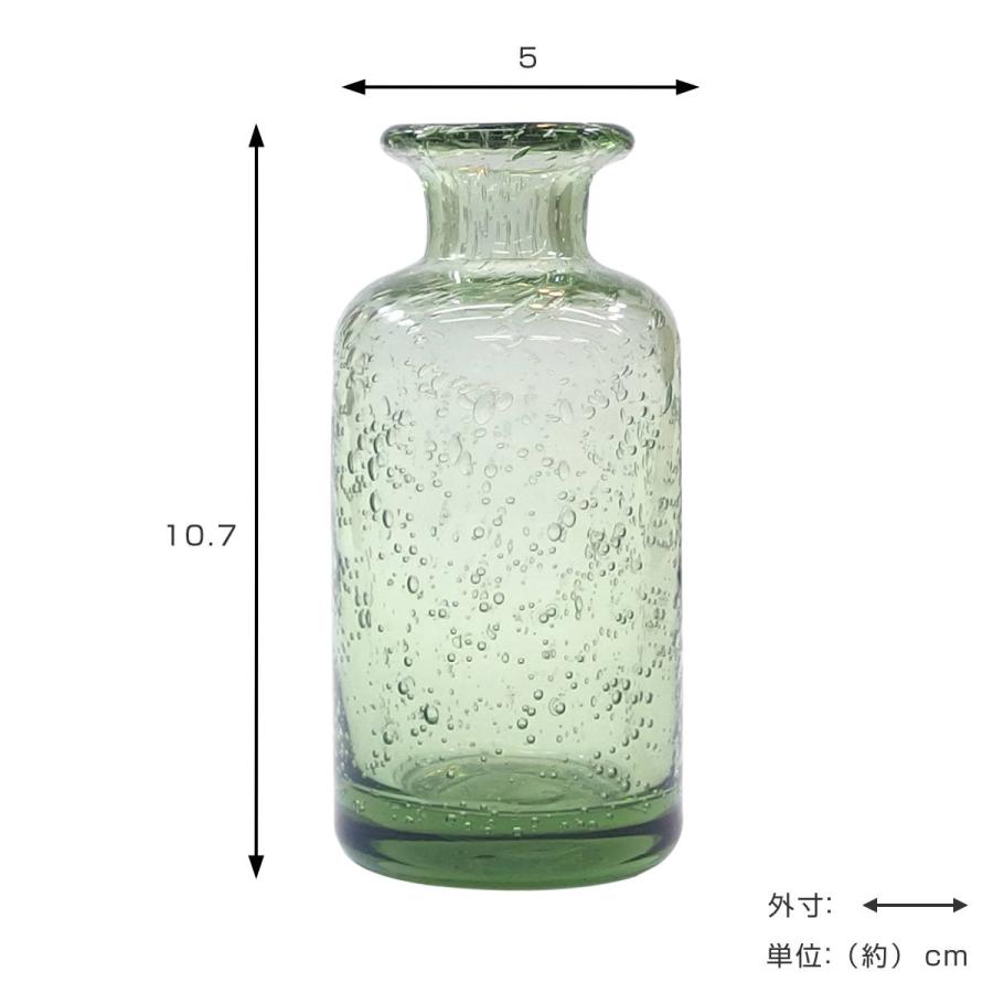 花瓶 手吹きバブルガラスフラワーベース ボトル ガラス （ 花びん 