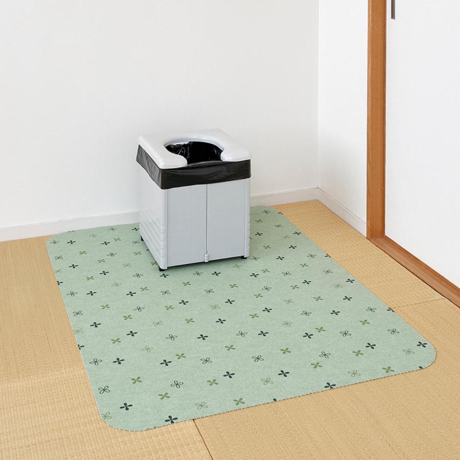 サンコー ポータブルトイレ マット 吸着 消臭 撥水 大判 介護