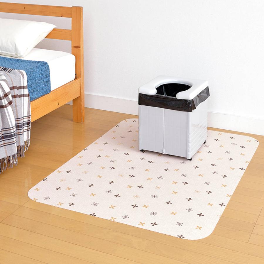 サンコー ポータブルトイレ マット 吸着 消臭 撥水 大判 介護