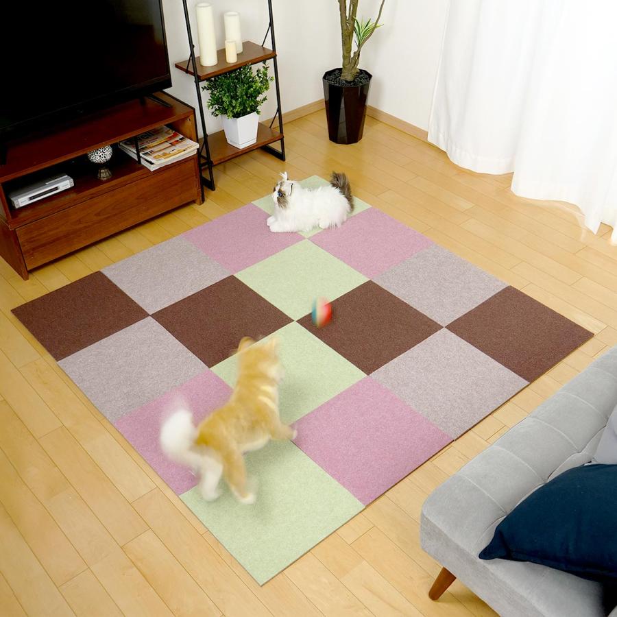 ワタナベ工業 タイルマット 吸着ぴたパネル 防音タイプ 約40×40cm 20枚