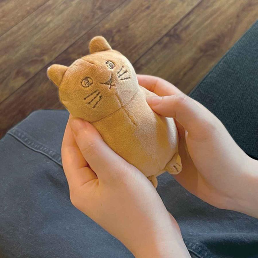 クッション にゃふにゃふ 手のひらサイズ おすわり ネコ （ ぬいぐるみ