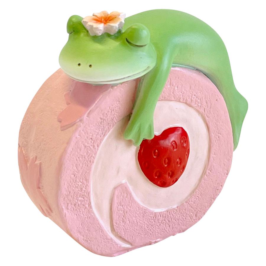 コポー 桜のロールケーキとカエル カエル 置物 ( Copeau 置き物 コポー 桜のロールケーキとカエル カエル 置物 ( Copeau 置き物