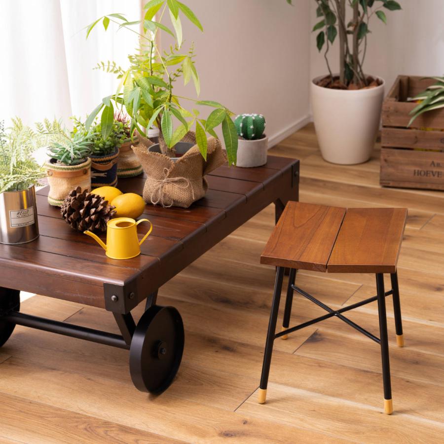 東谷 スツール 座面高35cm 木製 北欧 2脚セット （ 椅子 いす イス