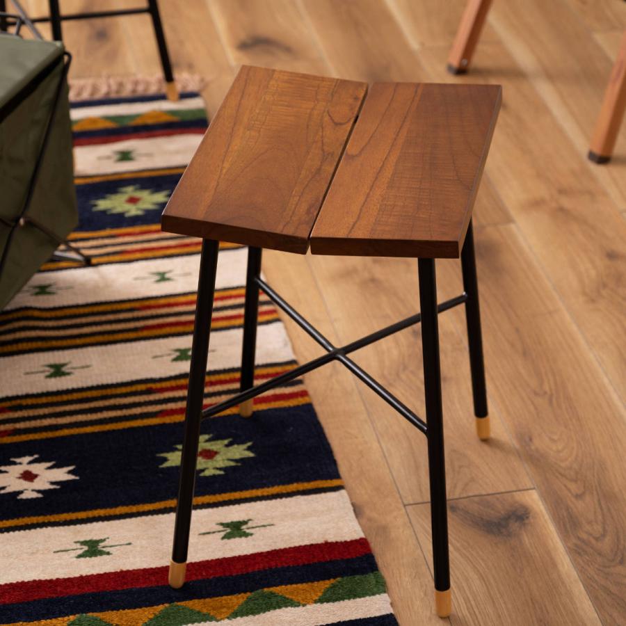 東谷 スツール 座面高45cm 木製 北欧 2脚セット （ 椅子 いす イス