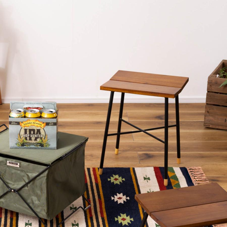 東谷 スツール 座面高45cm 木製 北欧 2脚セット （ 椅子 いす イス