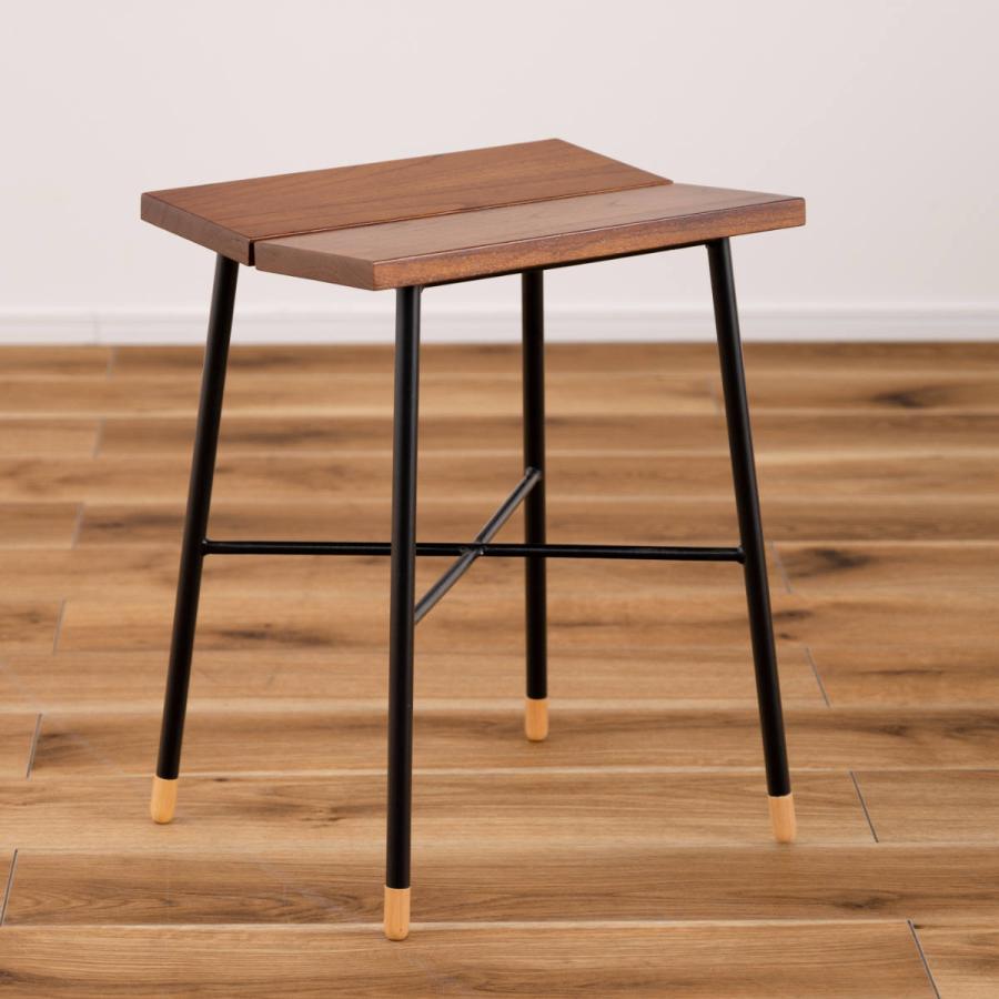 東谷 スツール 座面高45cm 木製 北欧 2脚セット （ 椅子 いす イス