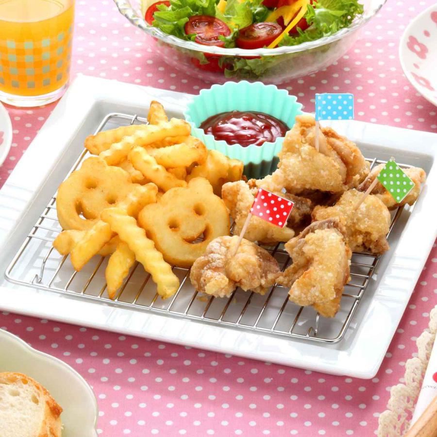 下村企販 プレート 網付き 25cm スクエアディッシュ 磁器 （ 食洗機