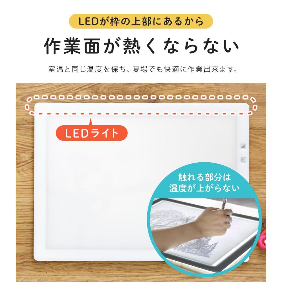 Trytec トレース台 A3 薄型LED トレビュアー グレー 保護シート Trytec トレース台 A3 薄型LED トレビュアー グレー 保護シート