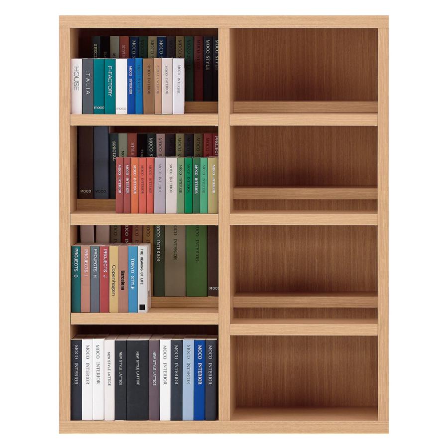 フナモコ（FUNAMOCO） コミックシェルフ 4段 前後2列棚 日本製 約幅