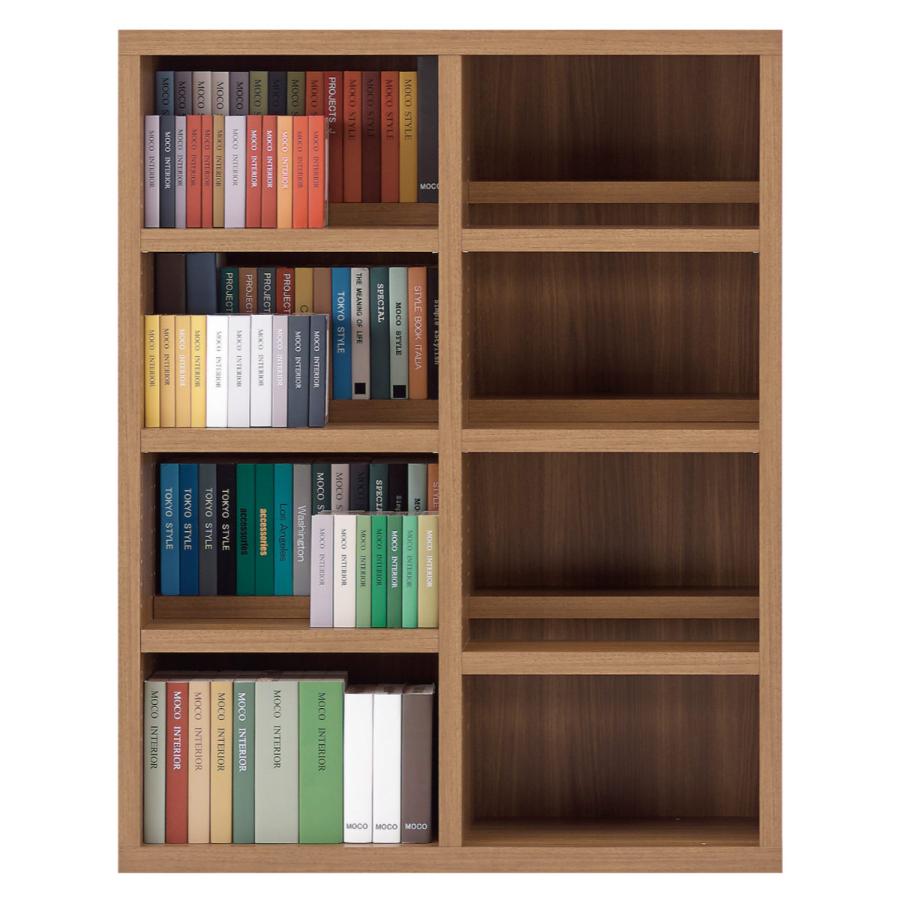 フナモコ（FUNAMOCO） コミックシェルフ 4段 前後2列棚 日本製 約幅