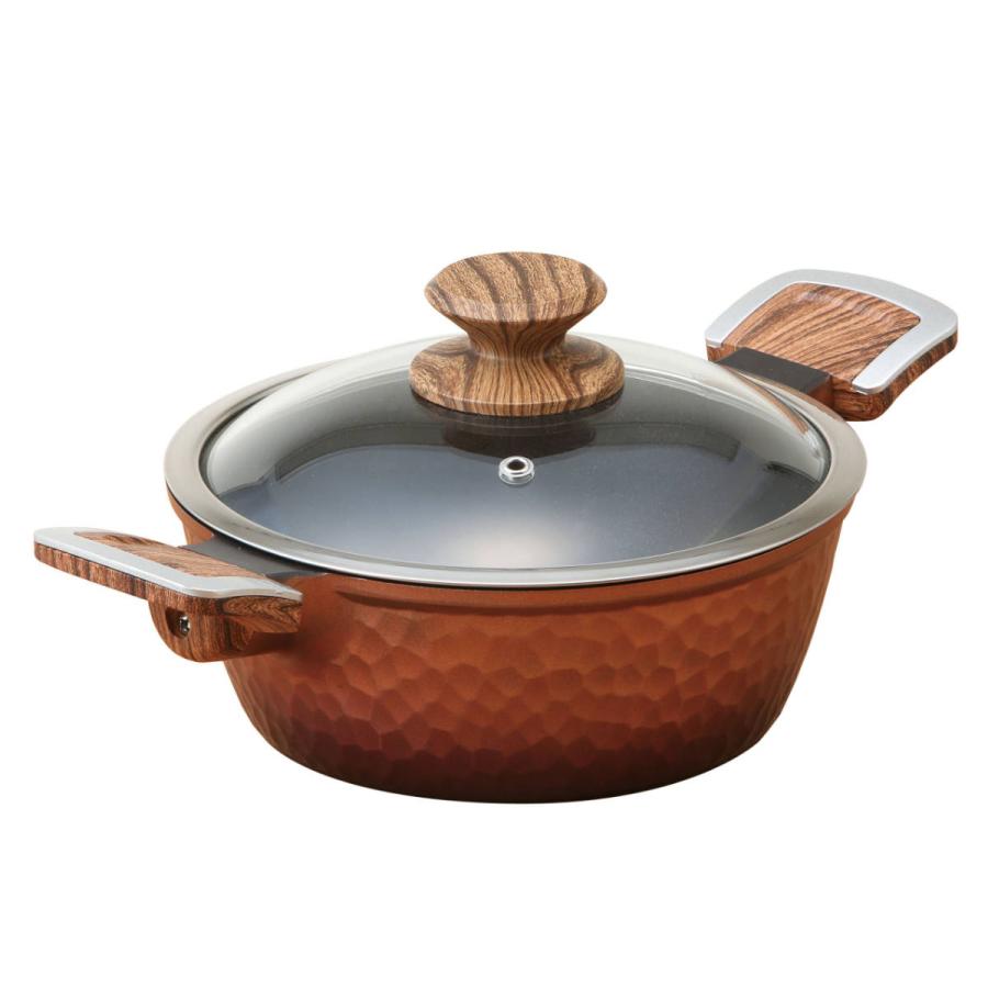 銅製 鎚目入れ 20cm両手鍋