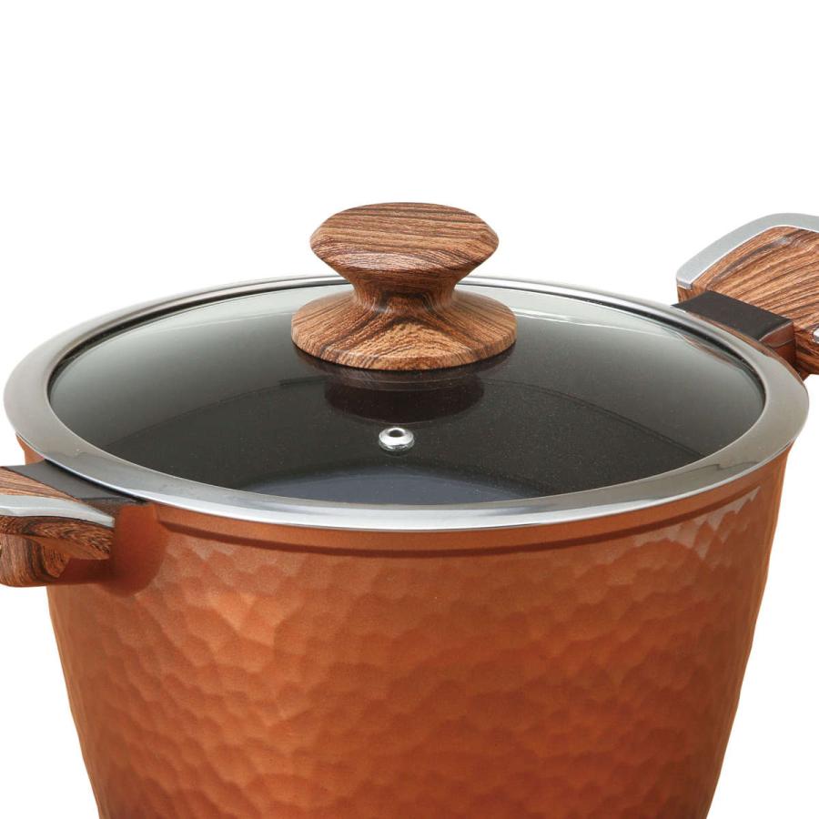 谷口金属工業 両手鍋 22cm IH対応 槌目鍋 （ ガス火対応 両手なべ 金属