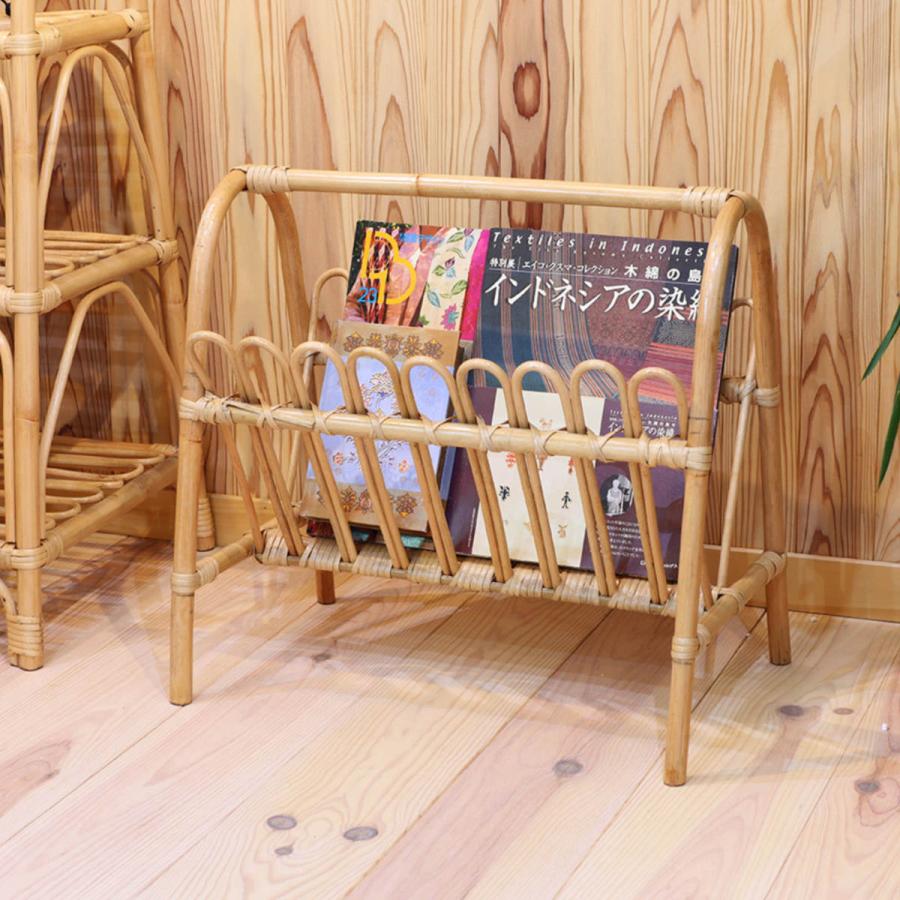 マガジンラック ラタン 幅47cm 天然素材 ( 籐 かご バスケット マガジンラック ラタン 幅47cm 天然素材 ( 籐 かご バスケット