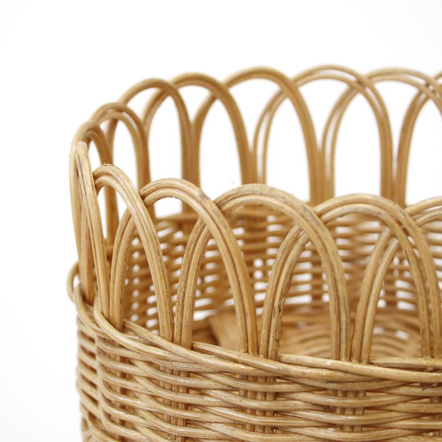 プランタースタンド ラタン 高さ46cm 天然素材 （ 籐 プランター