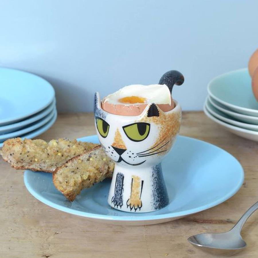 エッグカップ Hannah Turner Egg cups Cat ネコ （ ハンナターナー エッグスタンド 陶器 卵立て 食器 朝食 ゆで卵 小物入れ 小物収納 一輪挿し ねこ 猫 ）｜livingut｜15