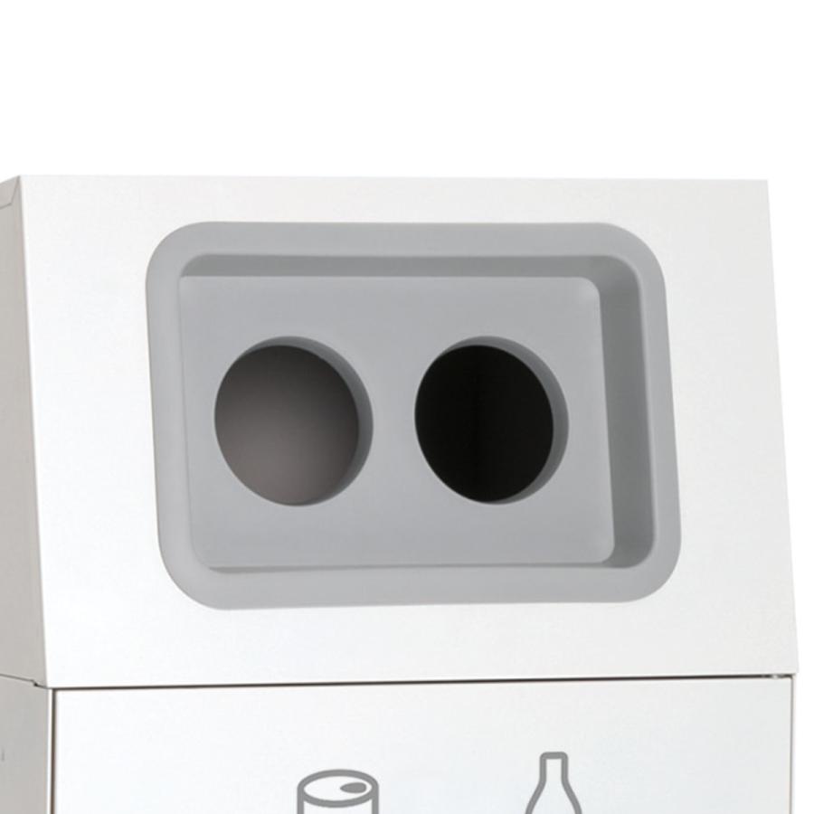 テラモト 屋外用ゴミ箱 業務用ダストボックス 2分別 26L×2 テラモト 屋外用ゴミ箱 業務用ダストボックス 2分別 26L×2