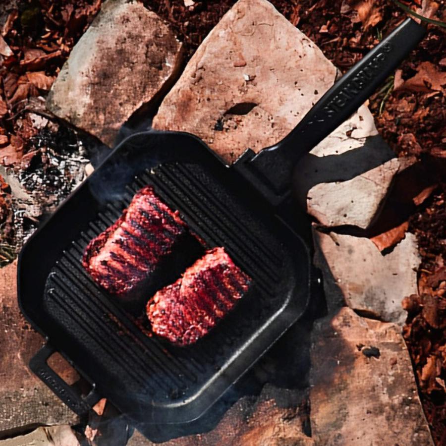 グリルパン STEAK CHAMP CAST IRON GRILLING PAN 26cm 四角 取っ手