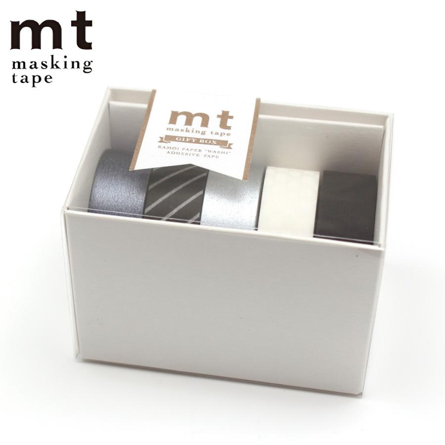 マスキングテープ mt ギフトボックス 5種入り モノトーン3 15mm マスキングテープ mt ギフトボックス 5種入り モノトーン3 15mm