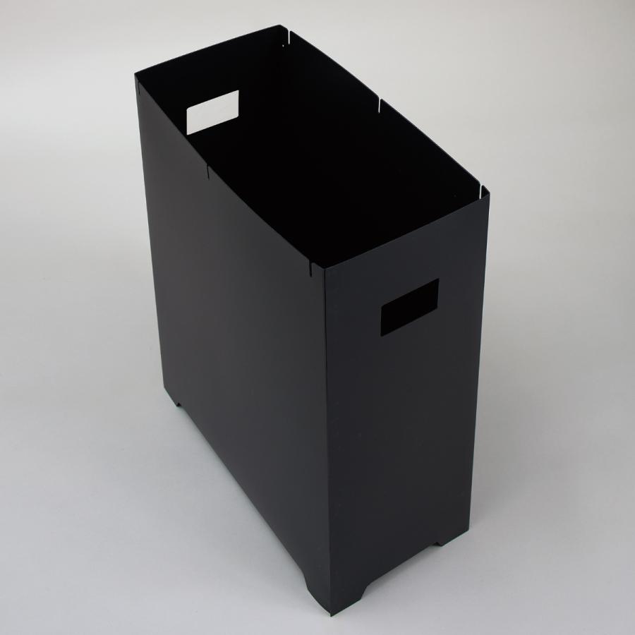 中型 黒 プラスチック ごみ箱 天馬 ゴミ箱 35L シンプルダストボックス スリムオープン （ ごみ箱 35