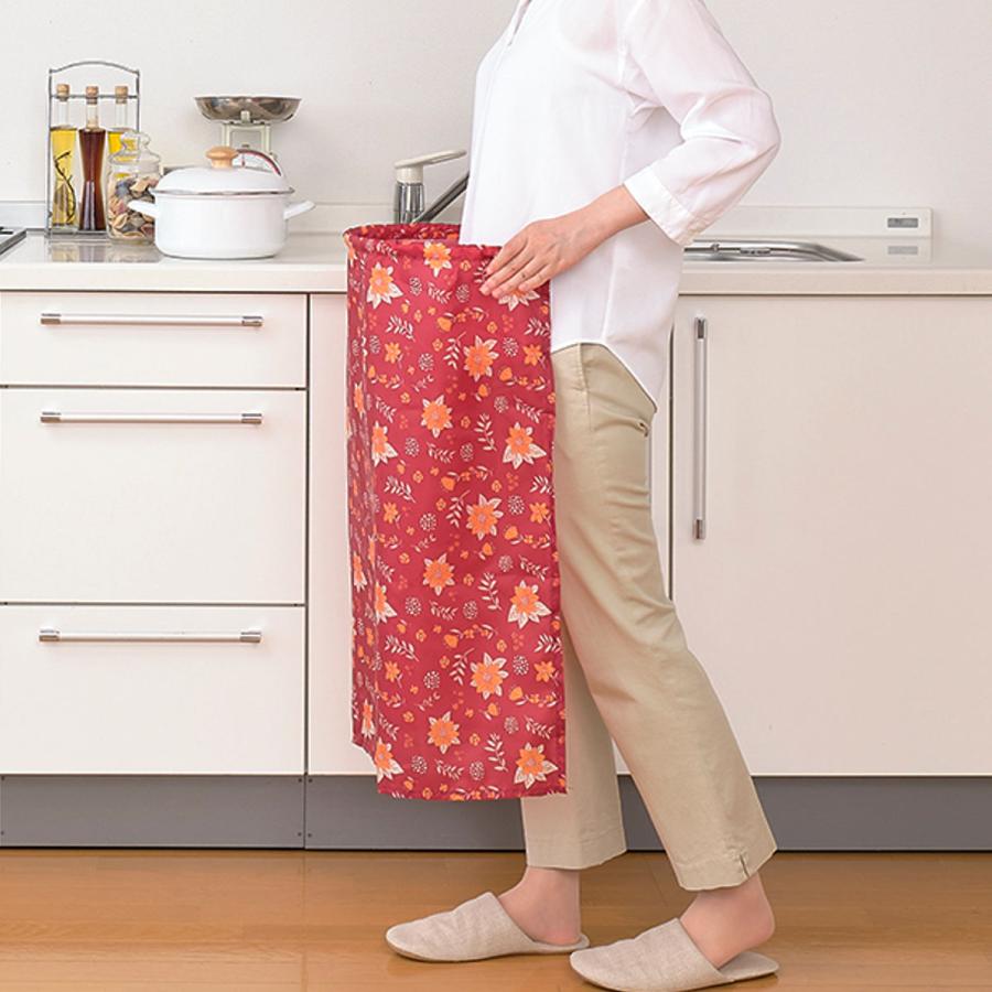 サンコー エプロン 花柄 らくらくワンタッチエプロン 小花 サンコー エプロン 花柄 らくらくワンタッチエプロン 小花