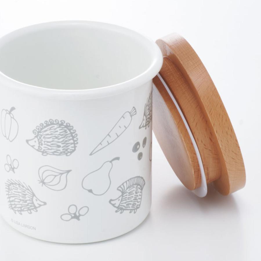 スケーター 保存容器 ホーローキャニスター木蓋 750ml スケーター 保存容器 ホーローキャニスター木蓋 750ml
