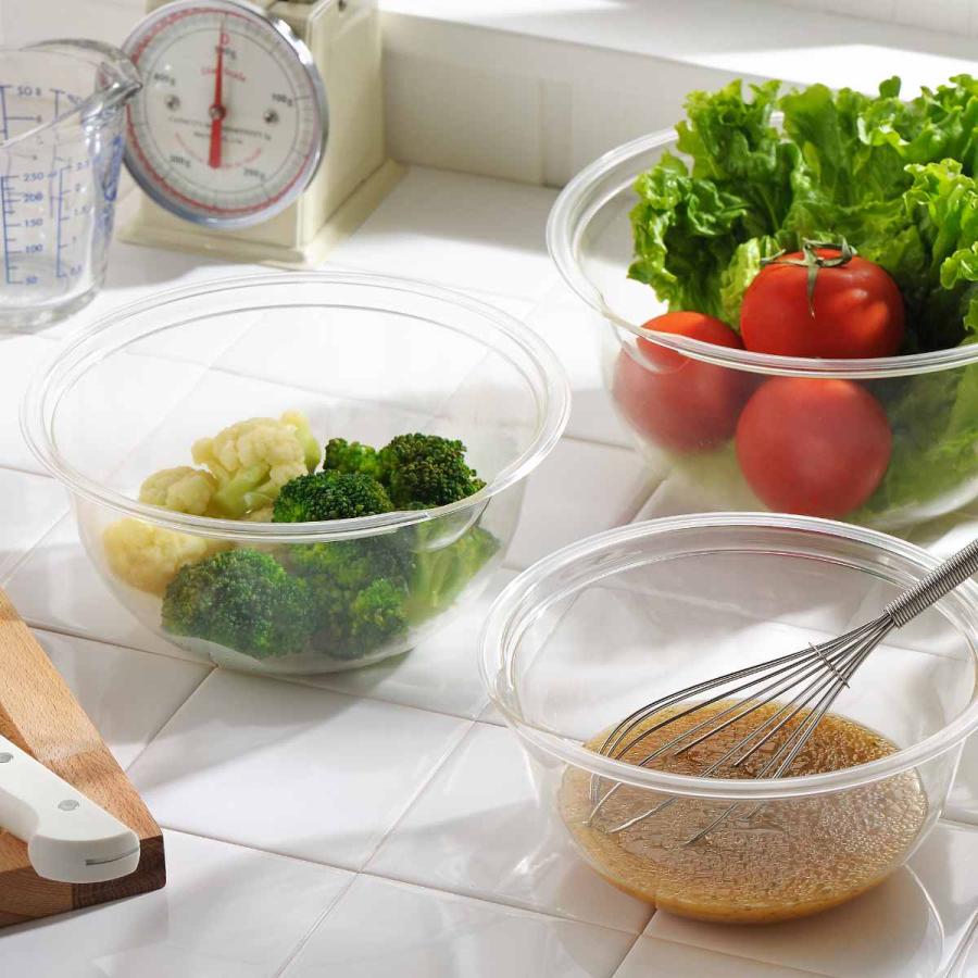 ほよよ【正規品】クリスタルボウル☆8インチE+10＆６インチA-20❤️ ヨシカワ ボウル 19cm ネオクリア 食洗機対応 日本製 （ ボール 耐熱