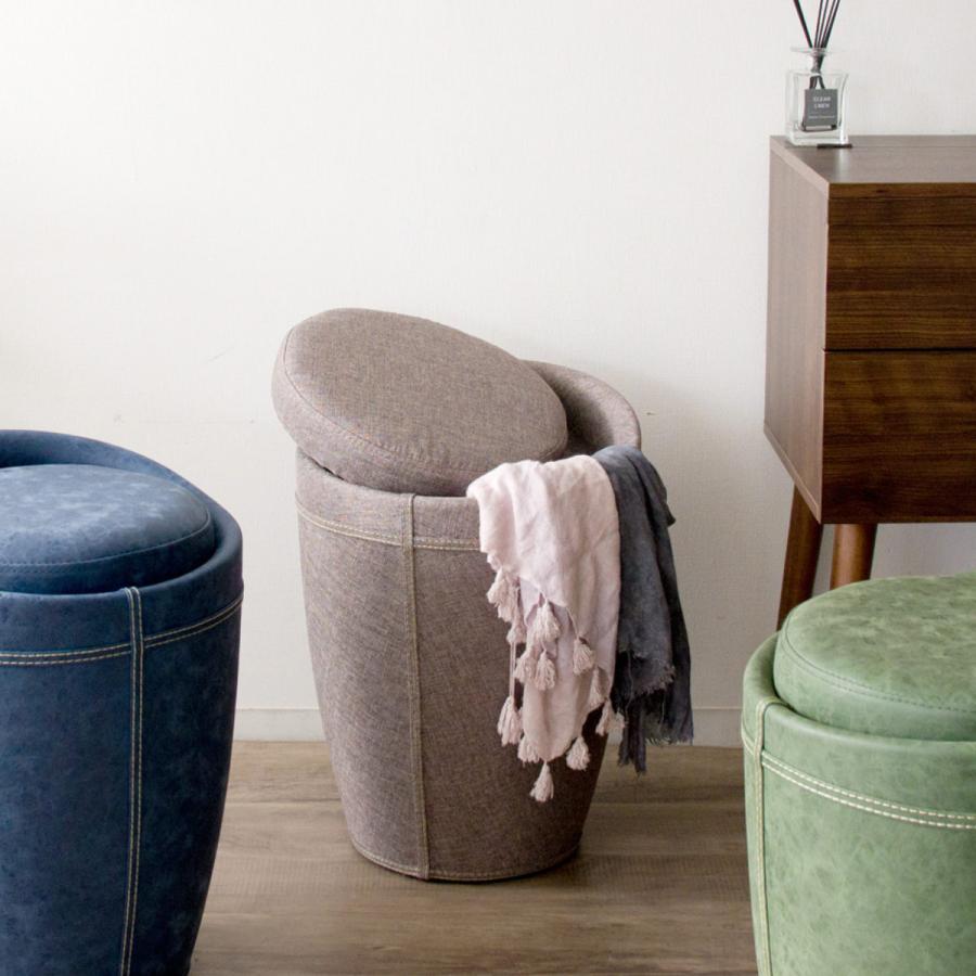 収納スツール 座面高46.5cm ファブリック （ スツール 収納 A4サイズ