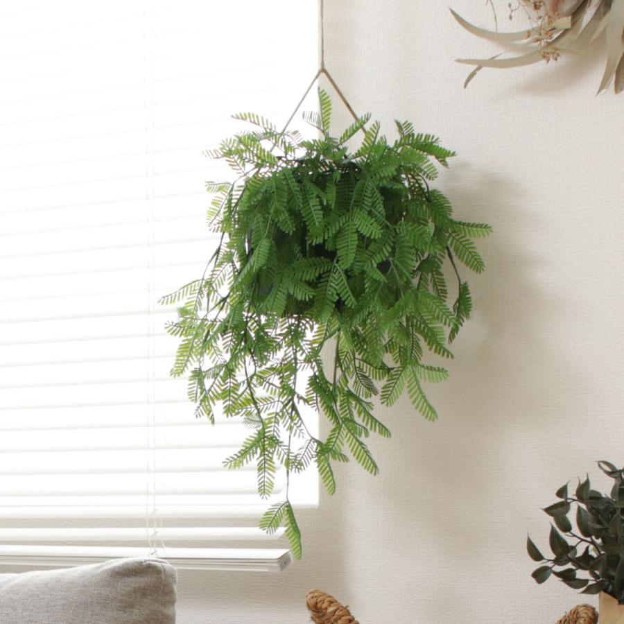 不二貿易（Fuji Boeki） フェイクグリーン ミモザ ハンギング 吊り下げ