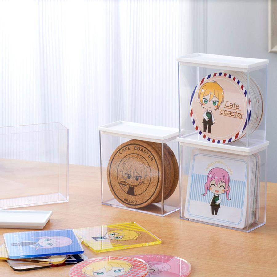 イノマタ化学 コースターディスプレイケース 10個セット 幅10.9×奥行