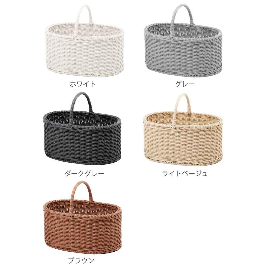 バスケット KLEANE 抗菌 オーバルバスケット （ かご 手編み 収納 カゴ