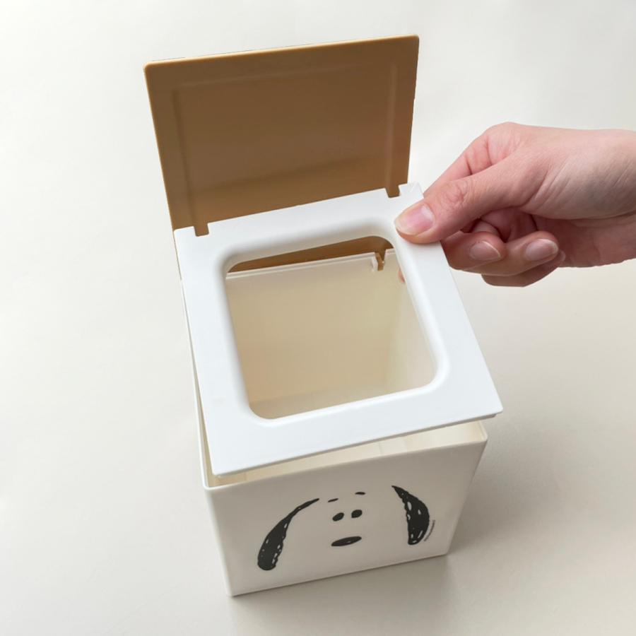 錦化成 箱型ティッシュケース スヌーピー フタ付 日本製 錦化成 箱型ティッシュケース スヌーピー フタ付 日本製
