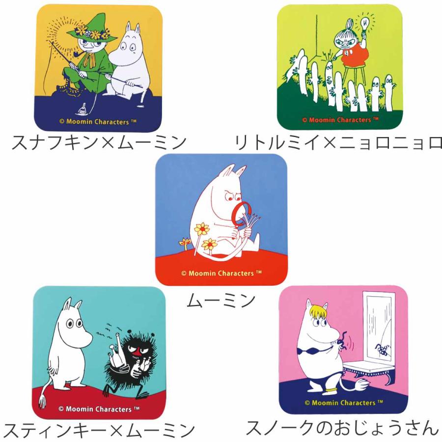 コースター 9cm ムーミン プラスチック （ ラバーコースター シリコン
