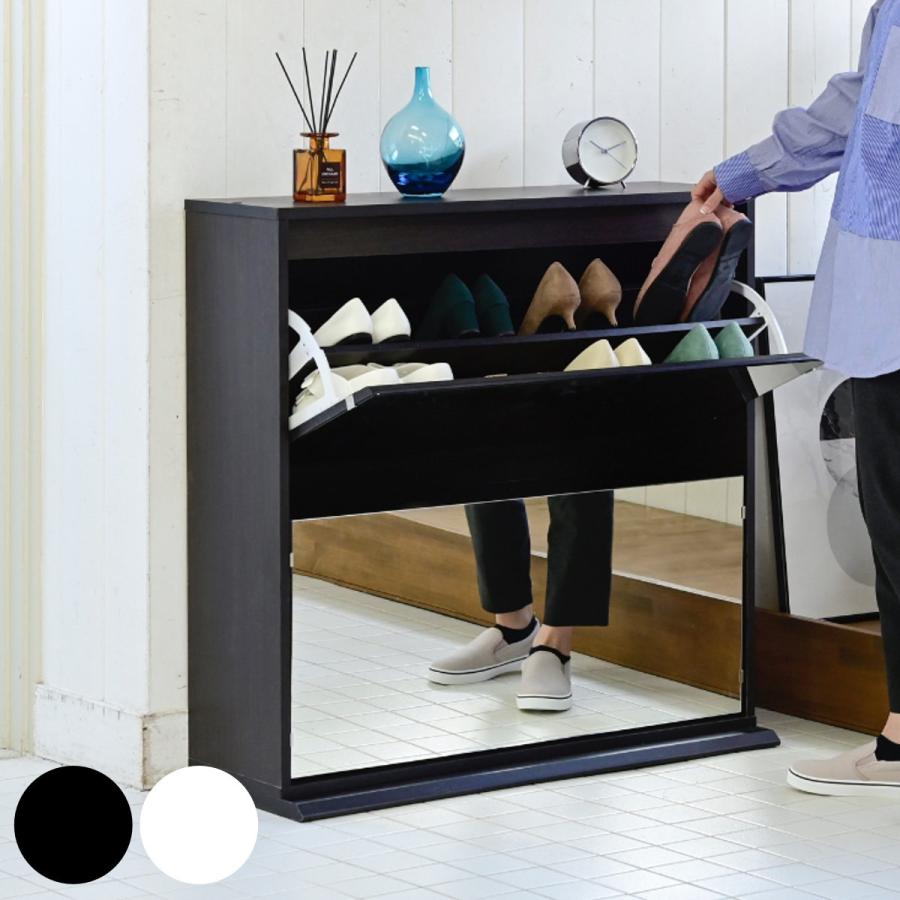 JK-PLAN シューズラック 高さ90cm ミラー付き 組立品 ( 下駄箱 JK-PLAN シューズラック 高さ90cm ミラー付き 組立品 ( 下駄箱