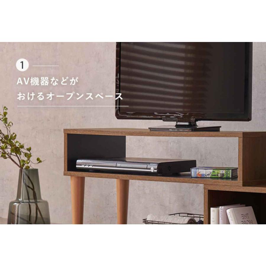 テレビ台 伸縮式 北欧風 オープンタイプ 幅75-135cm （ テレビラック TV台 TVボード 伸縮 コーナー リビング収納 ）｜livingut｜13