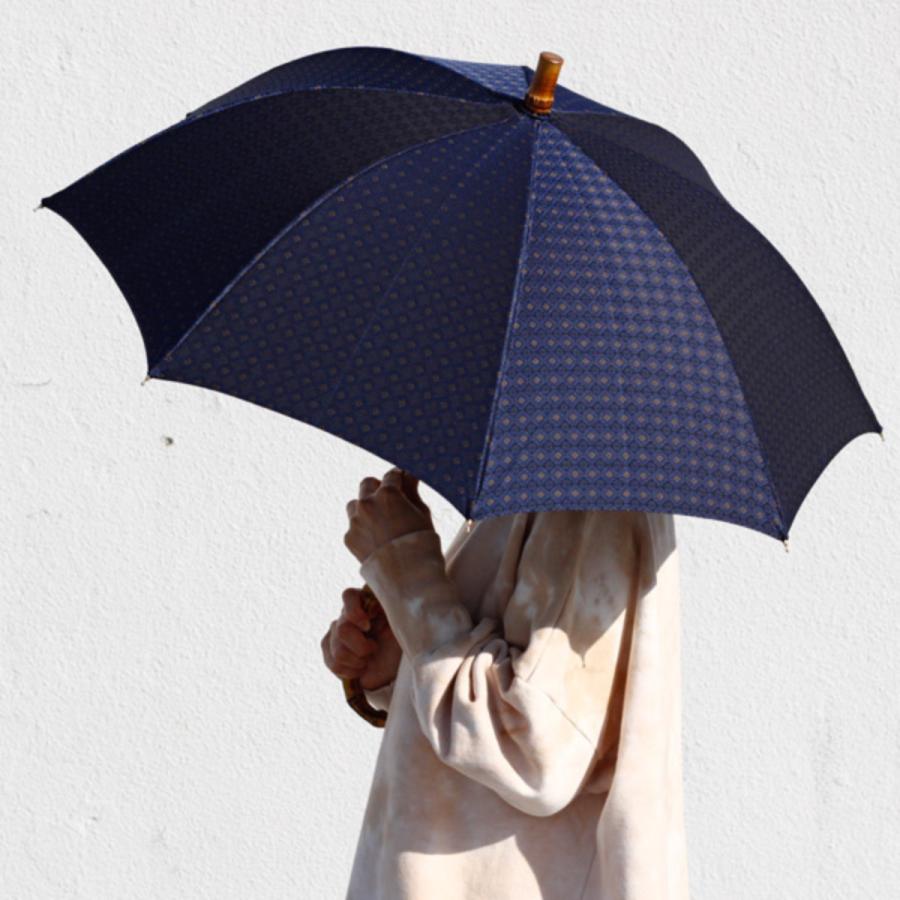 SUR MER（シュールメール） 日傘 先染め形状記憶ジャガード 小紋柄 長