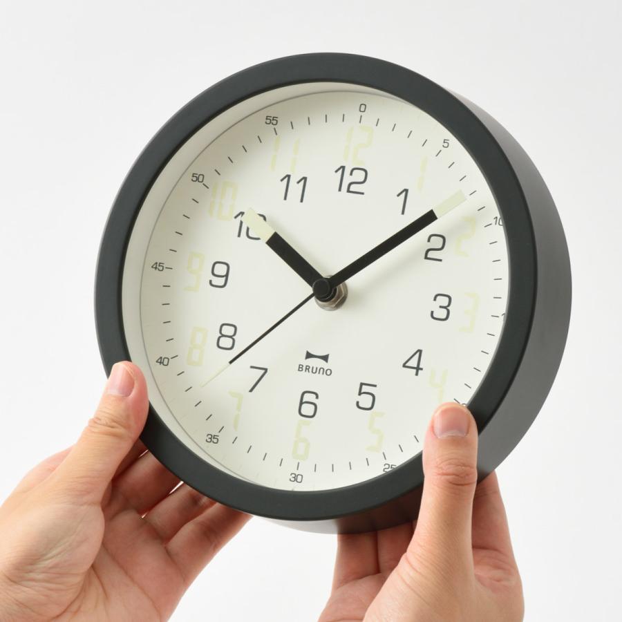 BRUNO（ブルーノ） 置掛両用時計 蓄光7セグクロック 連続秒針