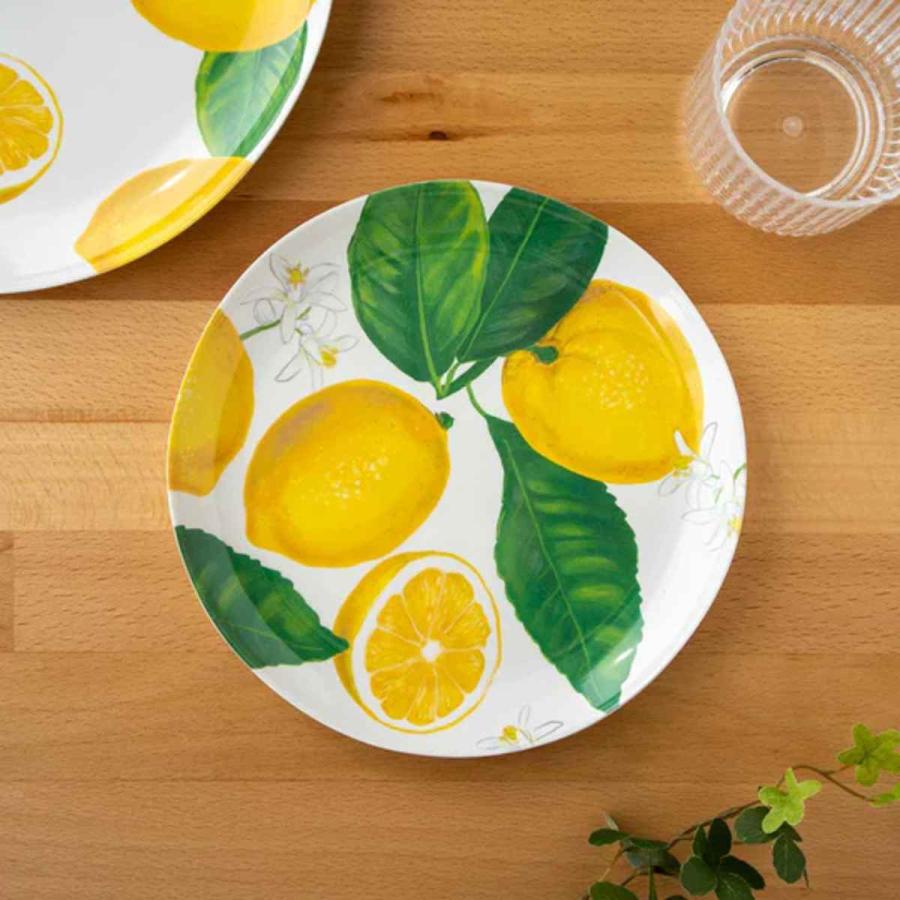 新品未使用One hundred 80degree レモン 皿 4枚 One hundred 80degree レモン 皿 4枚セット プレート 22cm フレッシュ