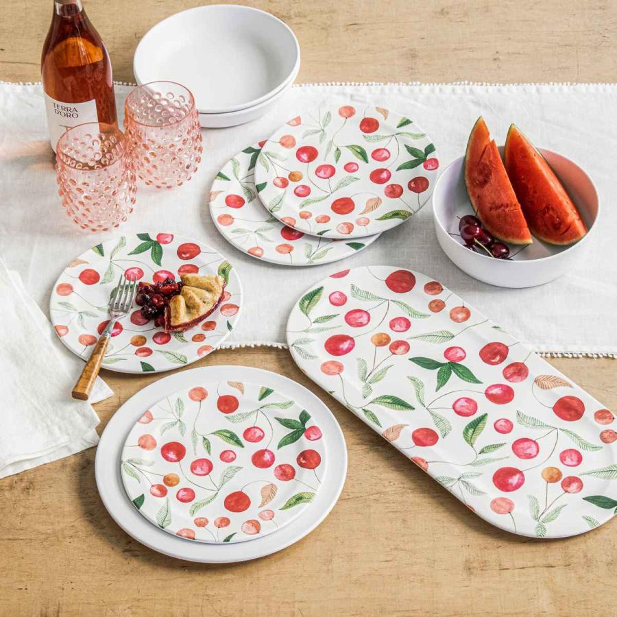 プレート 45cm ベリーズ&チェリーズ プラスチック メラミン （ 食洗機