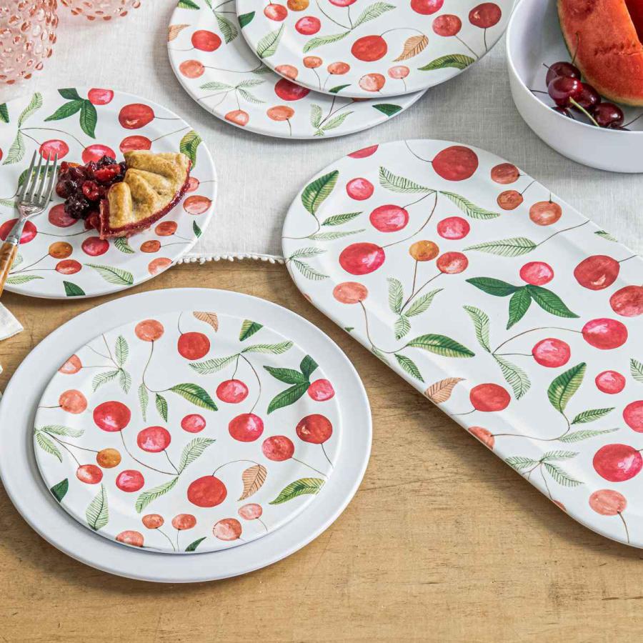 プレート 45cm ベリーズ&チェリーズ プラスチック メラミン （ 食洗機