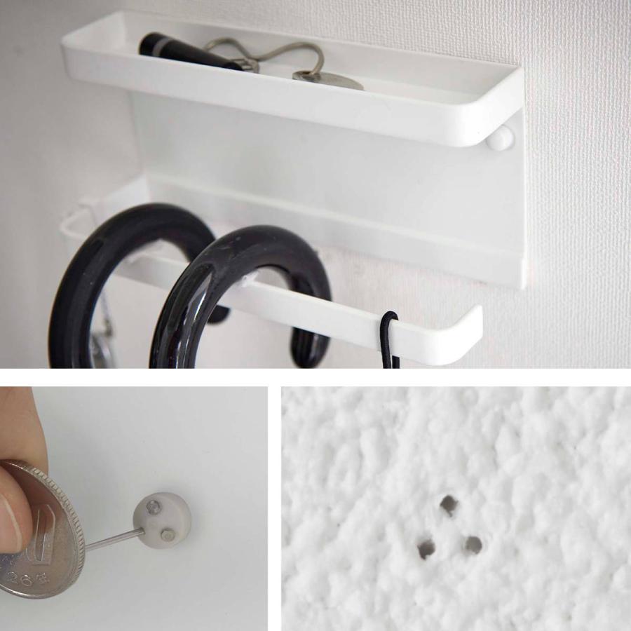 山崎実業 smart 石こうボード壁対応 トレー付きアンブレラホルダー